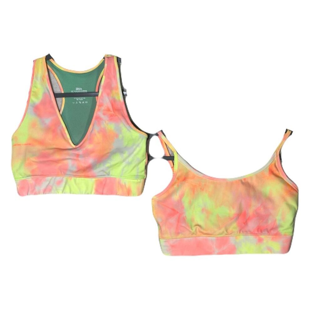 ZENANA Athletic Tye Dye Sports Bras (Lot of 2)